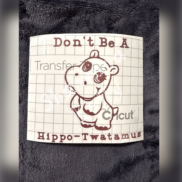 Funny Hippo Vinyl sticker/Decal - Picture 1 of 1